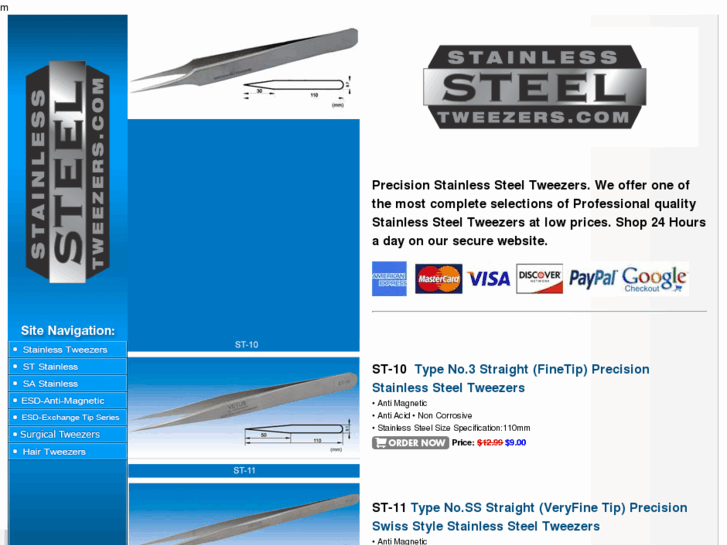 www.stainlesssteeltweezers.com