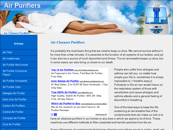 www.airpurifierspecials.com