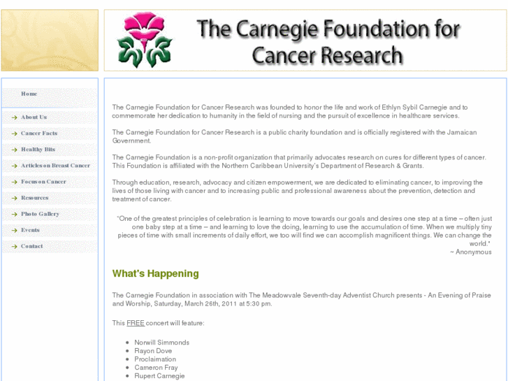 www.carnegiecancerfoundation.org