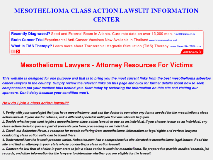 www.mesotheliomaclassaction.com