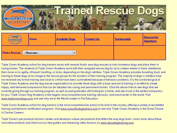 www.trainedrescuedogs.com