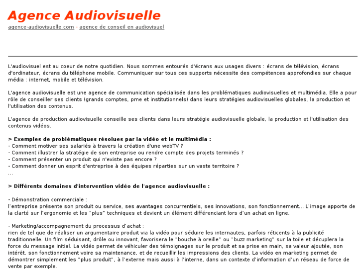 www.agence-audiovisuelle.com