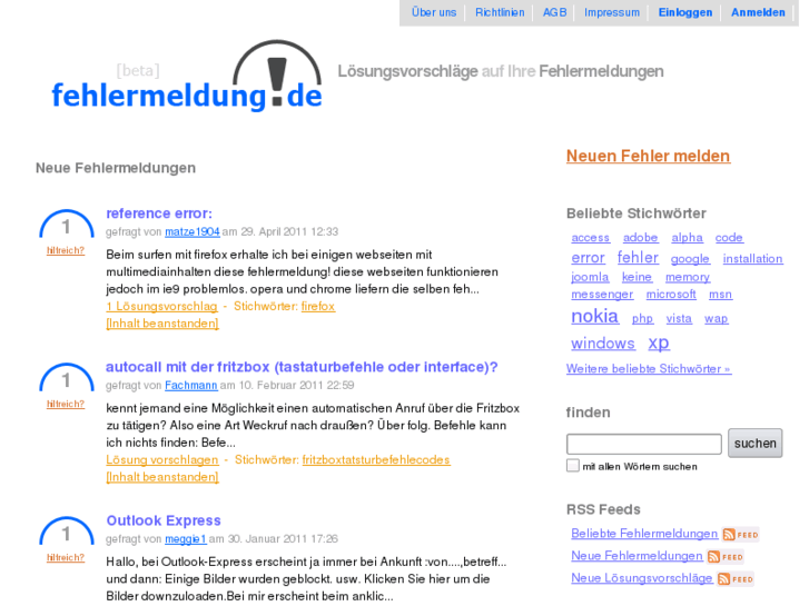 www.fehlermeldung.de
