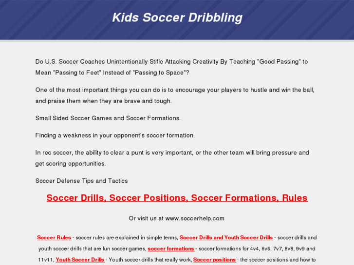 www.kidssoccerdribbling.com