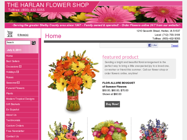 www.theharlanflowershop.com