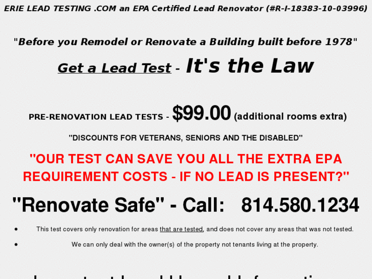 www.erieleadtesting.com