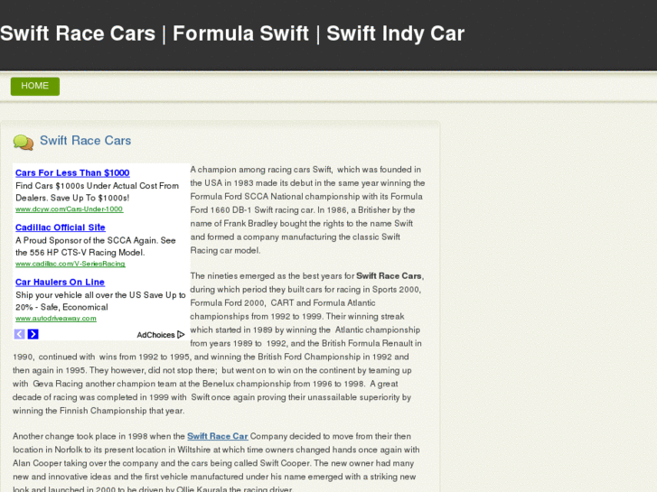 www.swiftformulacar.com