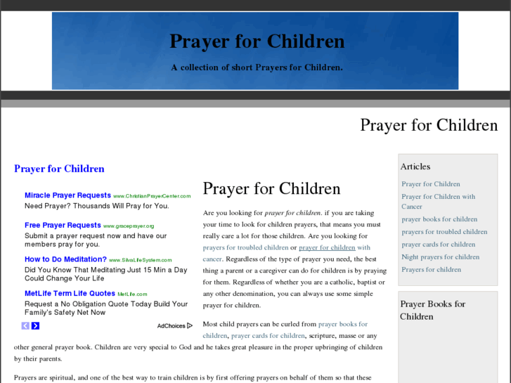 www.prayerforchildren.org