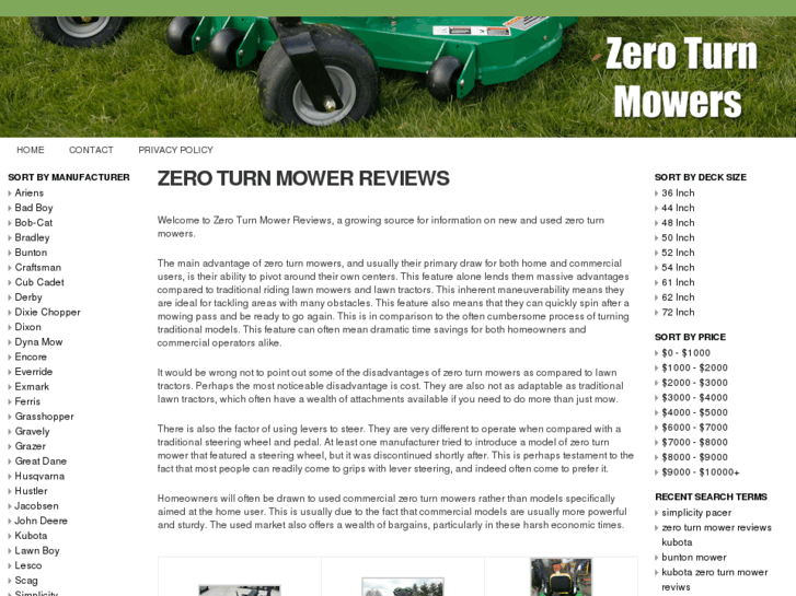 www.zeroturnmowerreviews.com