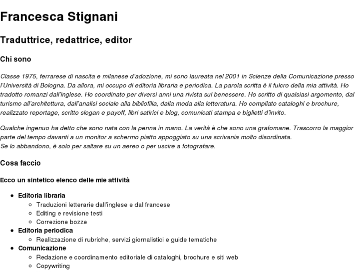 www.francescastignani.com