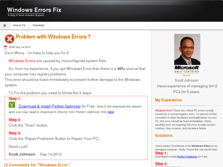 www.windowserrors.org