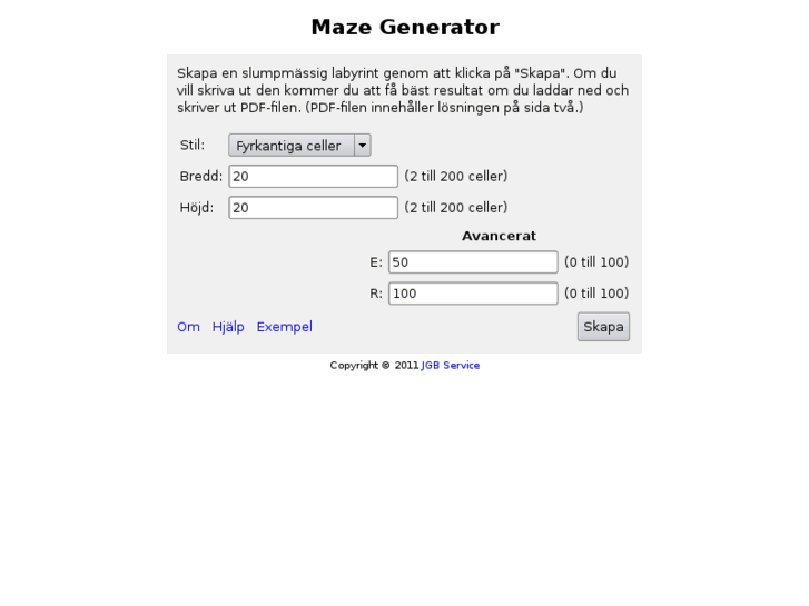 www.mazegenerator.se