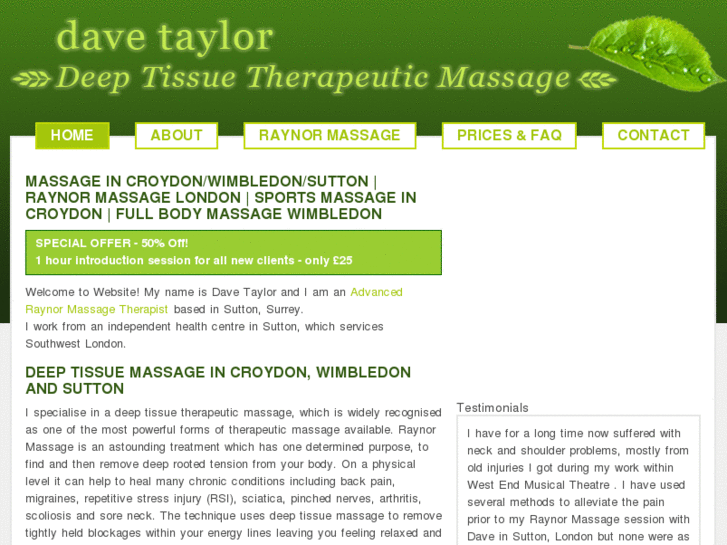 www.davetaylormassage.com