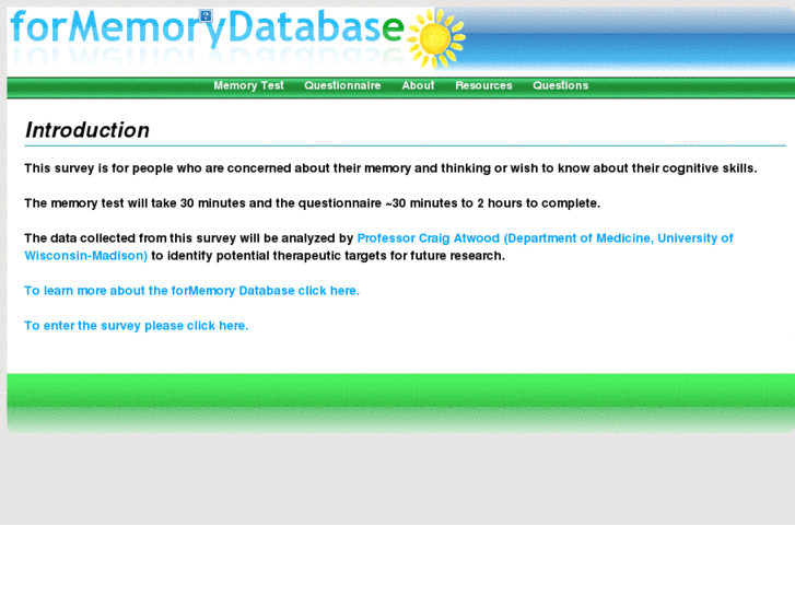 www.formemorydatabase.org