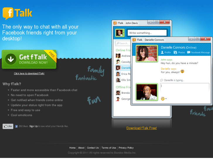 Ftalk.info: fTalk - Free Facebook Chat Messenger for your desktop. 