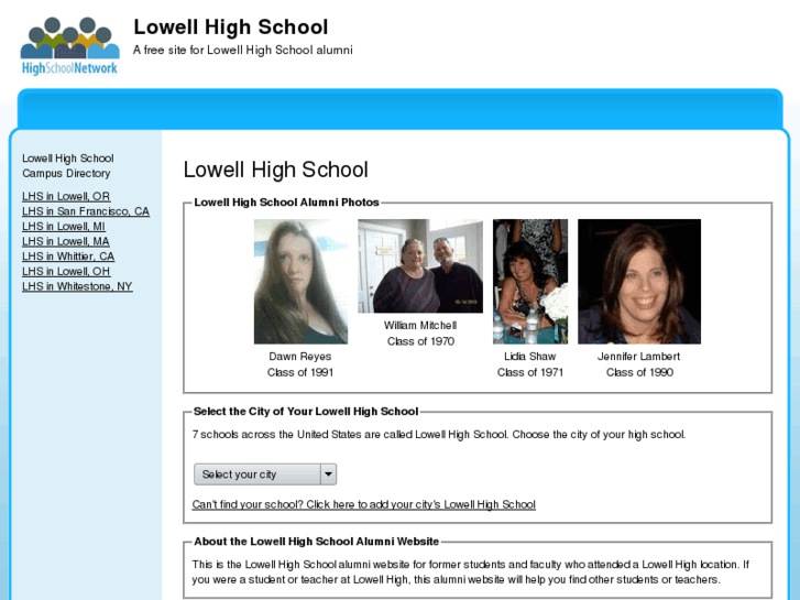 www.lowellhighschoolalumni.com