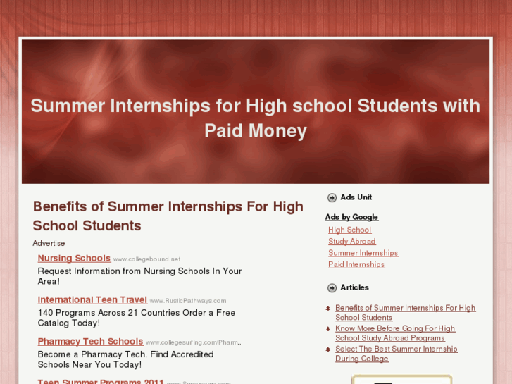 www.summerinternshipsforhighschoolstudents.com