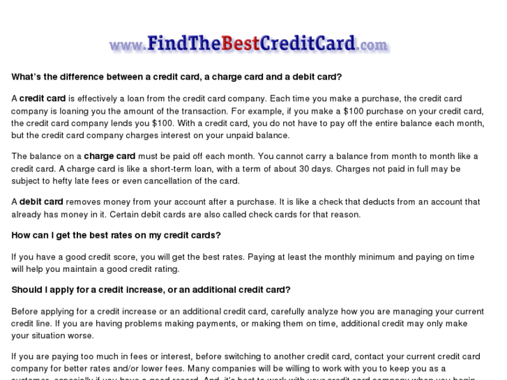 www.findthebestcreditcard.com