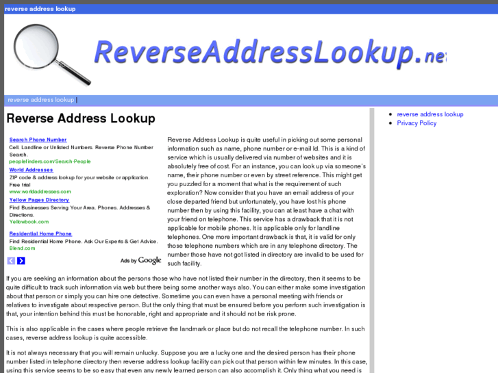 www.reverseaddresslookup.net