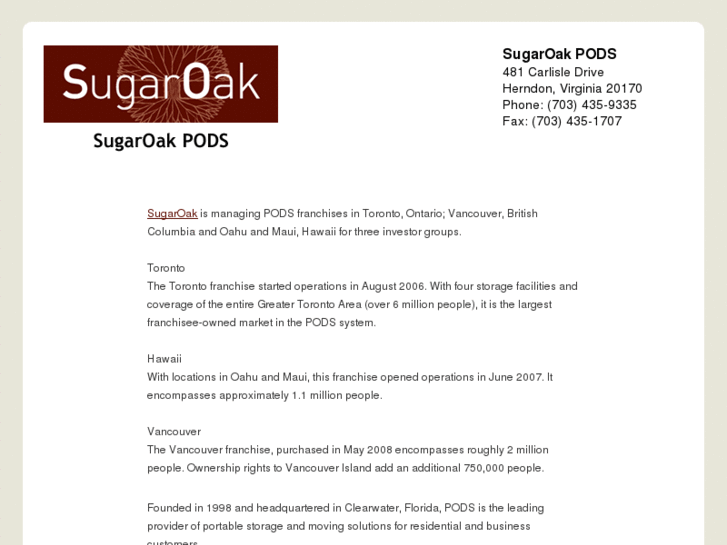 www.sugaroakpods.com