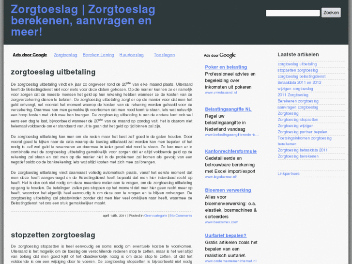 www.zorgtoeslag.net