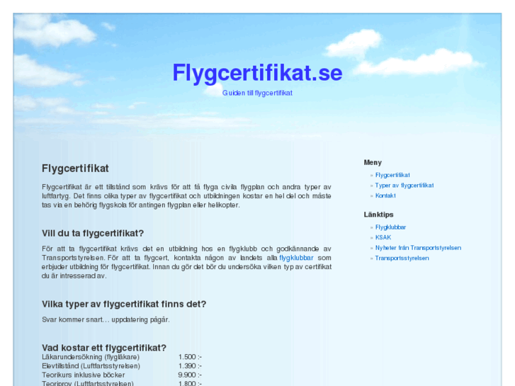 www.flygcertifikat.se