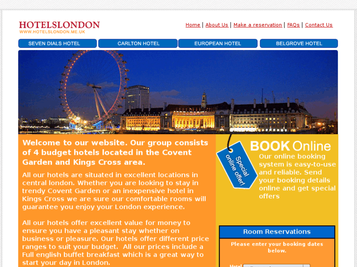 www.hotelslondon.me.uk