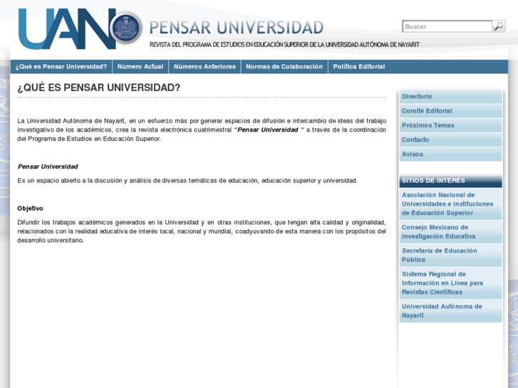 www.pensaruniversidad-uan.org