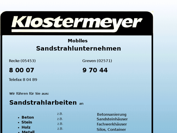 www.sandstrahlen-klostermeyer.com