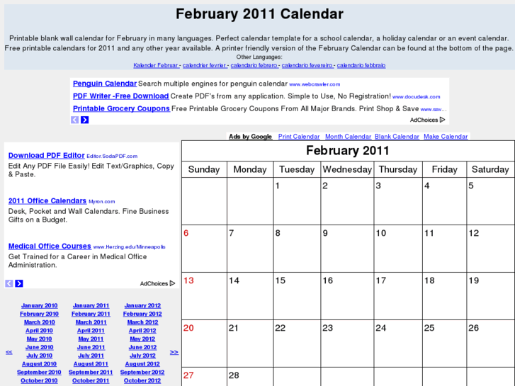 www.februarycalendar.org