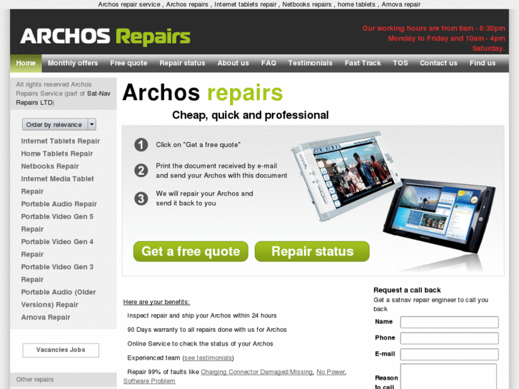 www.archosrepairs.com