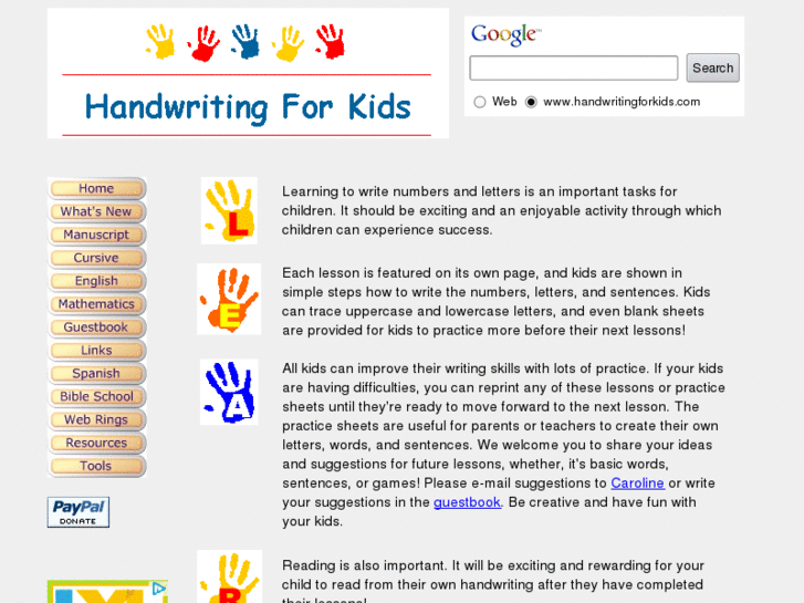 www.handwritingforkids.com