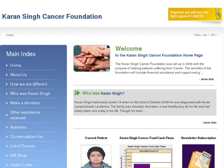 www.karansinghcancerfoundation.com