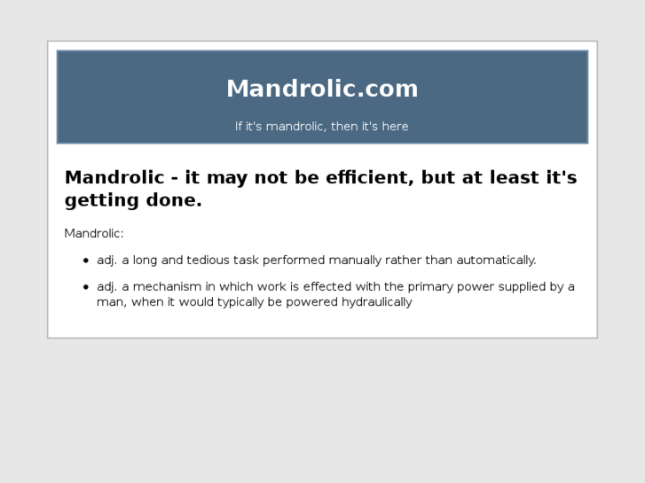 www.mandrolic.com