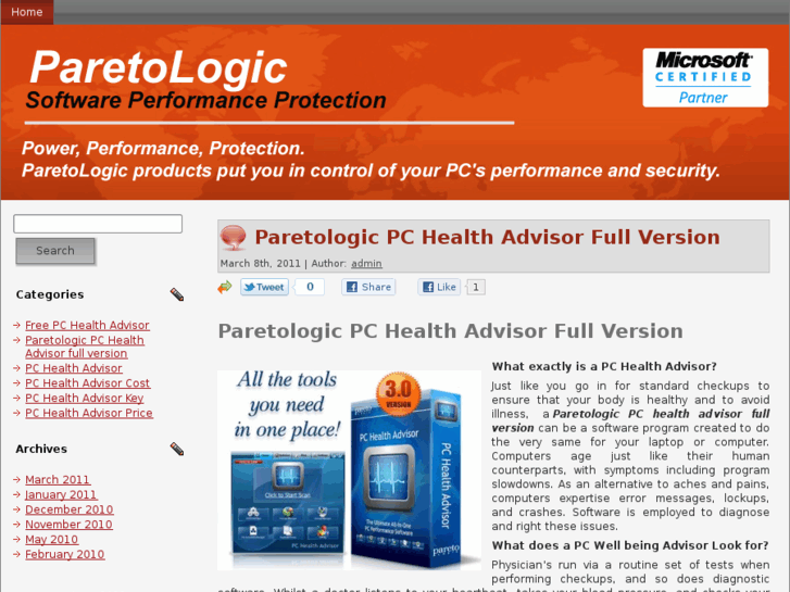 www.paretologicpchealthadvisor.com