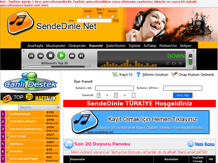 www.sendedinle.net