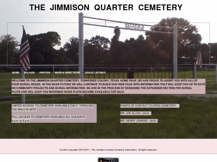 www.thejimmisonqtrcemetery.com