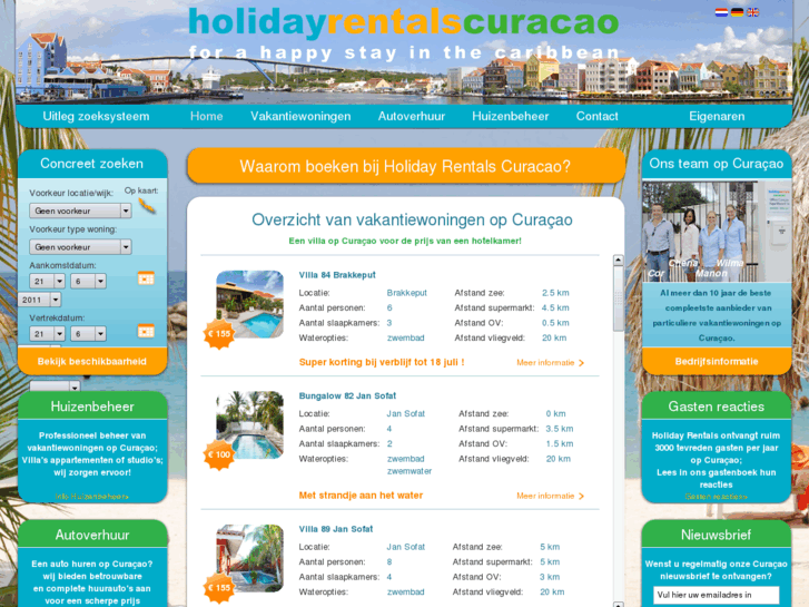 www.curacaoholidayrentals.com