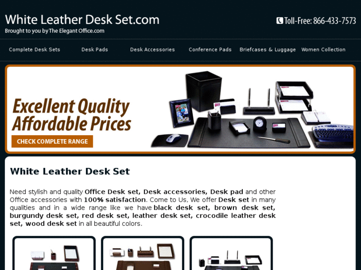 www.whiteleatherdeskset.com