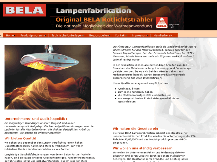 www.bela-lampenfabrikation.de