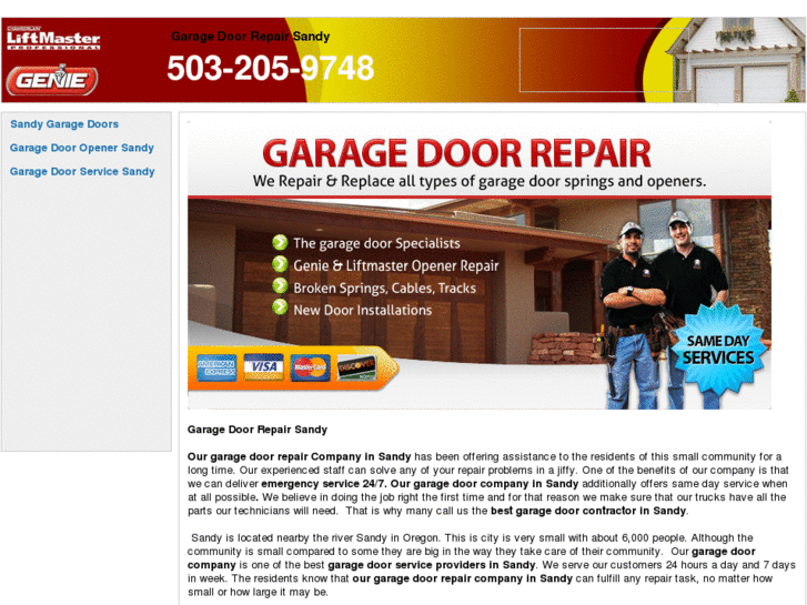 www.garagedoorrepairsandy.com