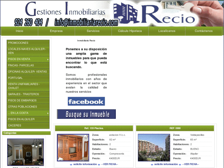 www.inmobiliariarecio.com