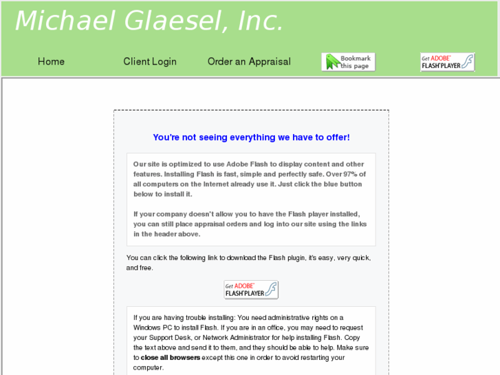 www.michaelglaeselappraisals.com