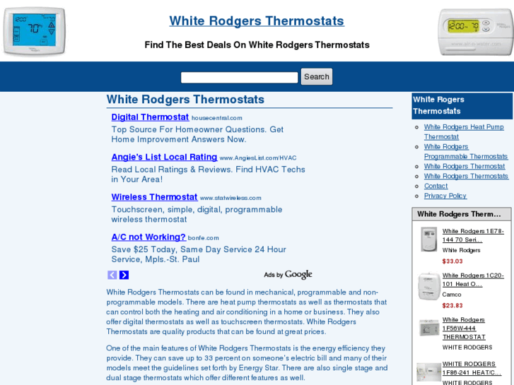 www.whiterodgersthermostats.com