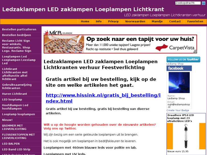 www.ledzaklamp.nl