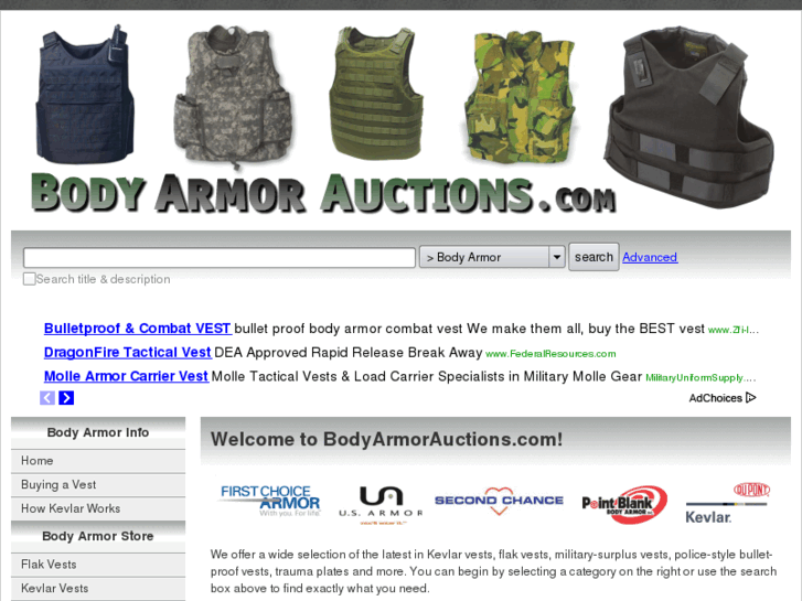 www.bodyarmorauctions.com