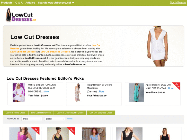 www.lowcutdresses.net