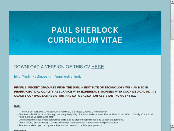 www.paulwsherlock.com