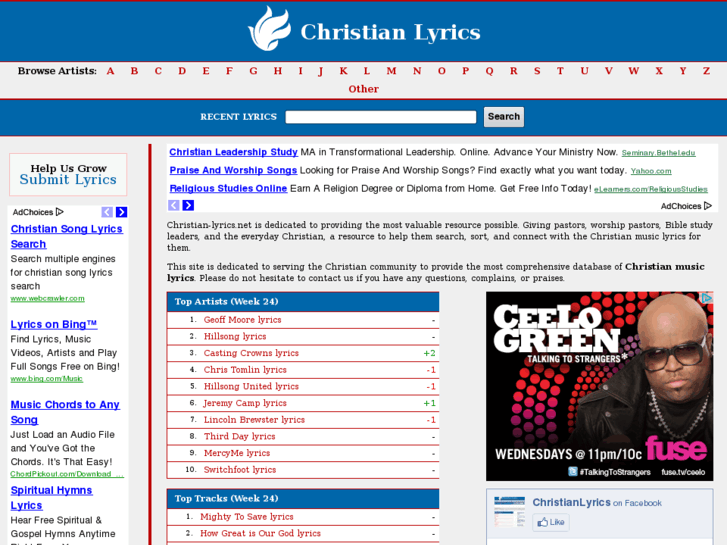 www.christian-lyrics.net