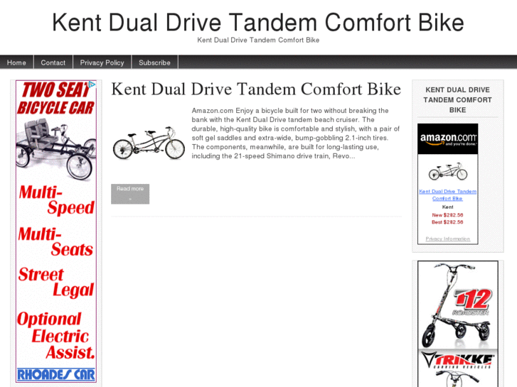 www.kentdualdrivetandemcomfortbike.com